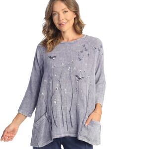 JESS‎ & JANE "PRAIRIE" TUNIC SHIRT TOP SIZE SMALL